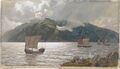 Hans Gude: Vikingskip i Sognefjorden