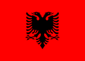Albanias flagg