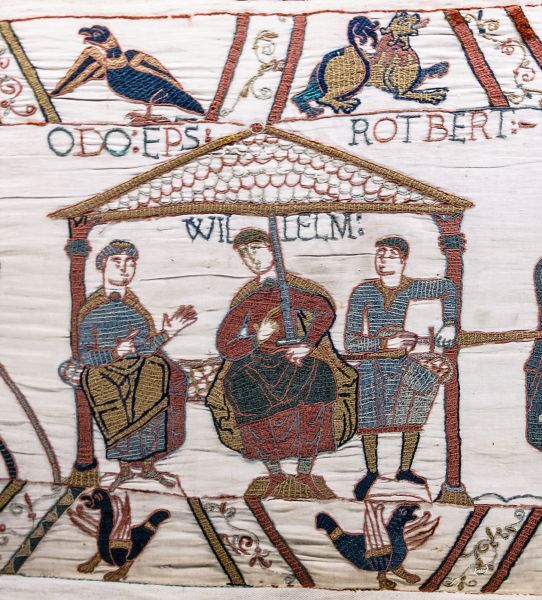 Fil:Bayeux Tapestry scene44 William Odo Robert.jpg