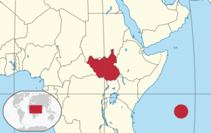 Kart over Republikken Sør-Sudan