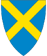Krødsherad (2010): «I blått et gull Andreaskors.»