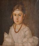 Hedvig Ibsen malt av Frederik Grandjean i 1840, åtte år gammel
