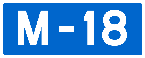 Fil:Wegschild Montenegro M-18.svg