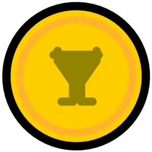 Gold medal with cup.svg